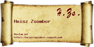 Heisz Zsombor névjegykártya